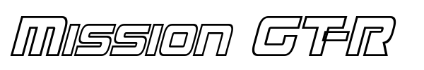 Mission GT-R font preview